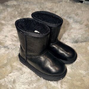 UGG Kids Black Shearling-Lined Classic Boots